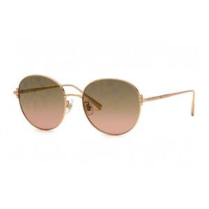 Chopard Sunglasses Round Full Rim, Shiny Gold Copper Frame and Brown Rose Lens